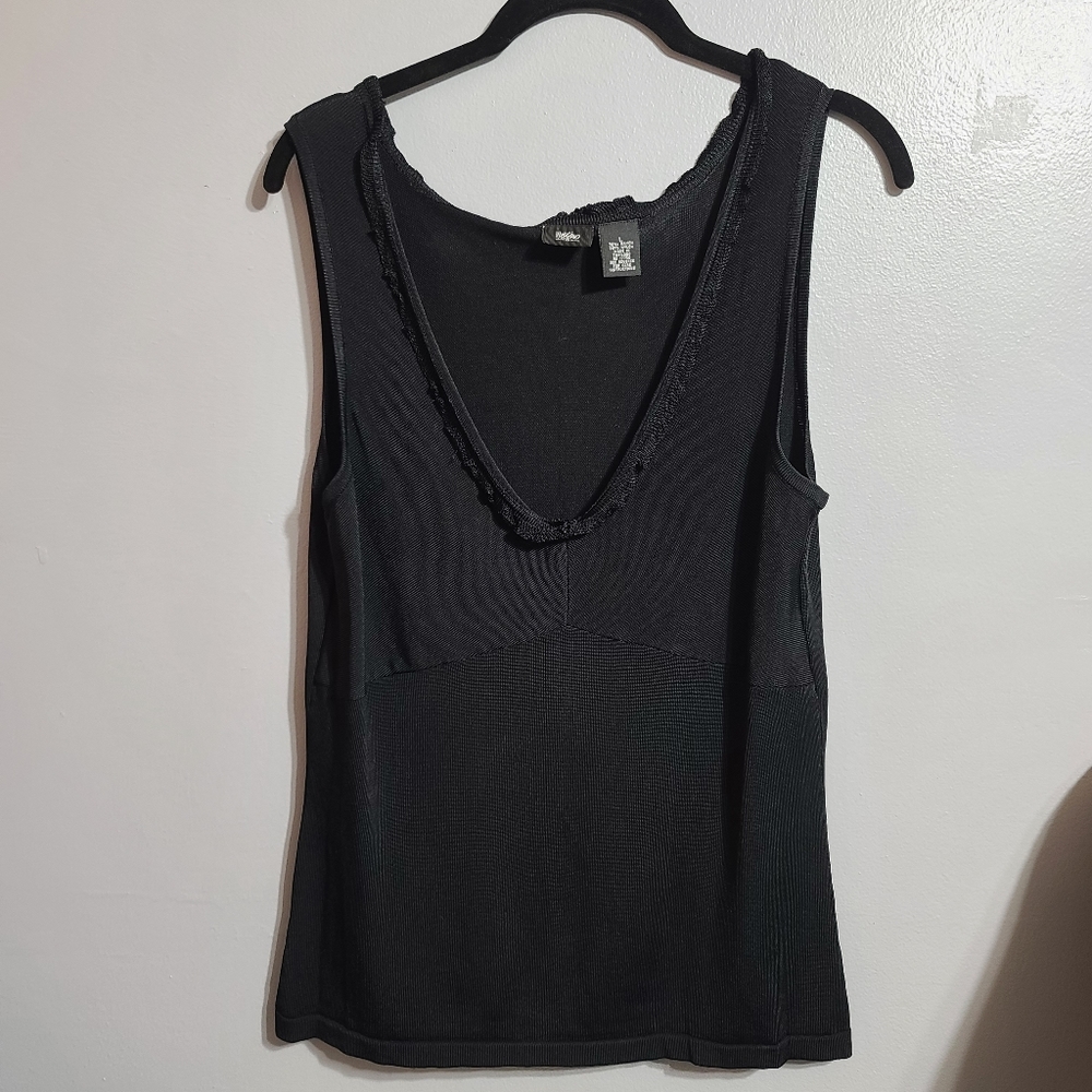 Mossimo Black V Neck Tank Sleeveless Size L